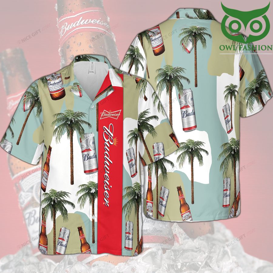 Budweiser American vibe palm Hawaii 3D Shirt