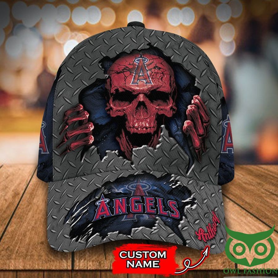 Los Angeles Angels 3D Cap SKULL MLB Custom Name