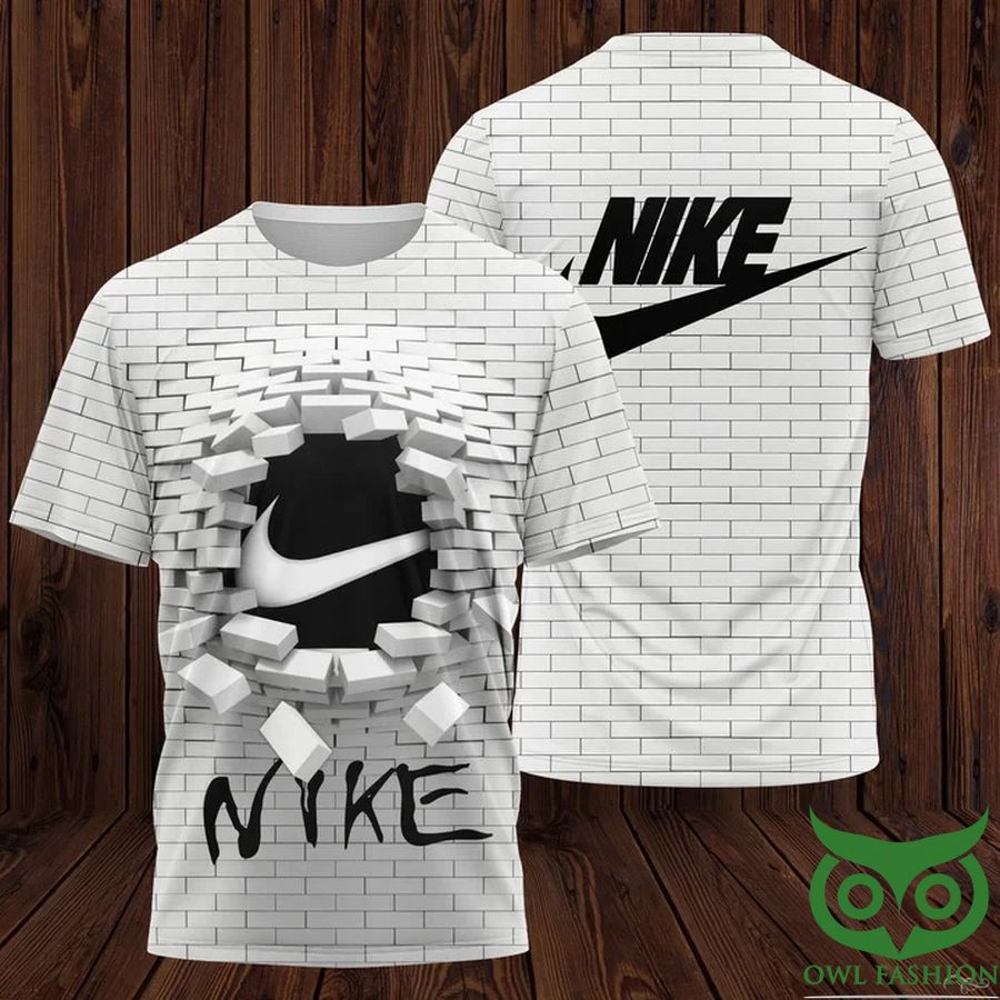 Luxury Nike White Broken Brick Wall 3D T-shirt