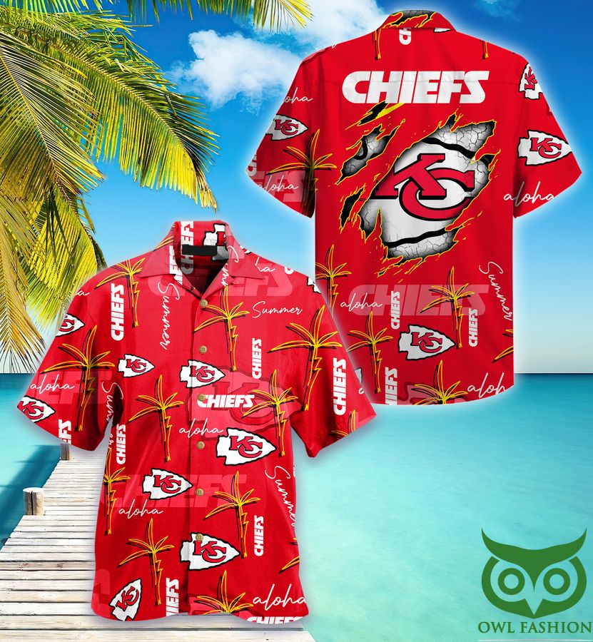 Kansas City Chiefs NFL Palm On Elie Hawaiian Shirt