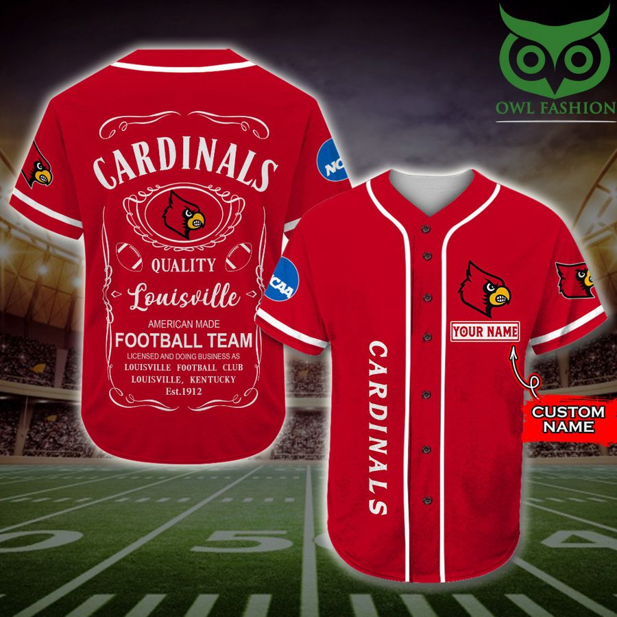 Louisville Cardinals Baseball Jersey Jack Daniel NCAA Custom Name 