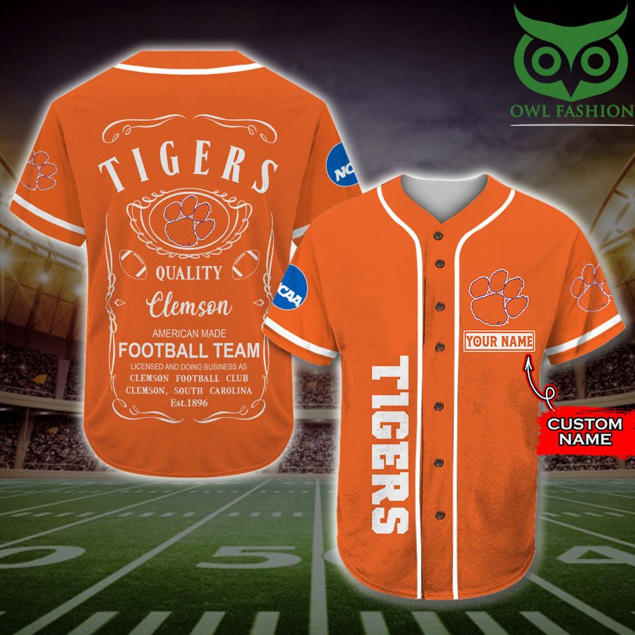 Clemson Tigers Baseball Jersey Jack Daniel NCAA Custom Name 