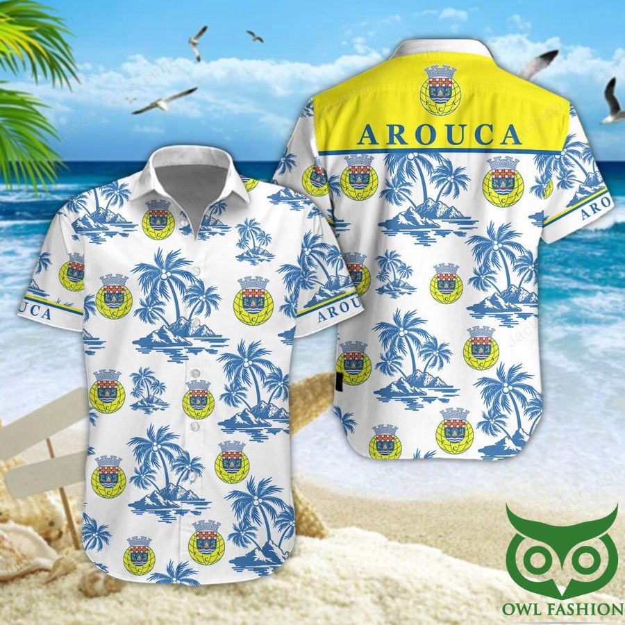 FC Arouca Bright Blue Island Hawaiian Shirt