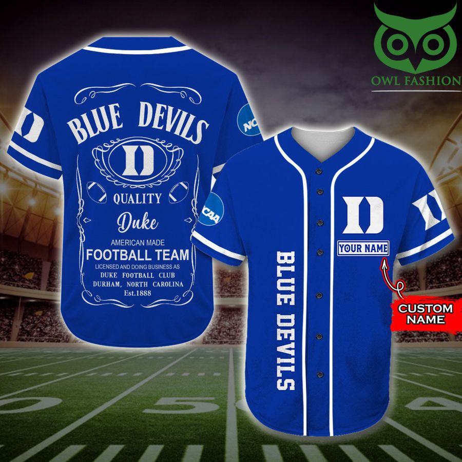 Duke Blue Devils Baseball Jersey Jack Daniel NCAA Custom Name 