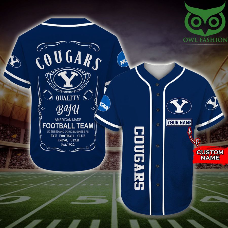 BYU Cougars Baseball Jersey Jack Daniel NCAA Custom Name 