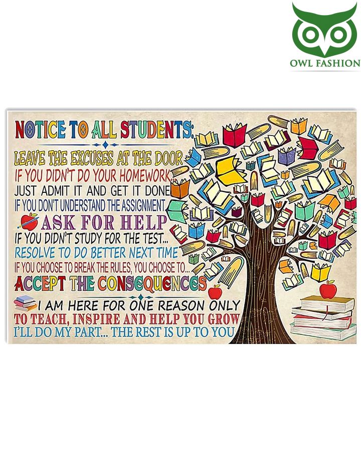 47 Notice To All Students Horizontal Poster