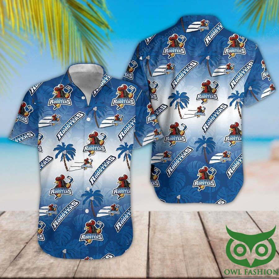 Iserlohn Roosters Blue Gradient Hawaiian Shirt