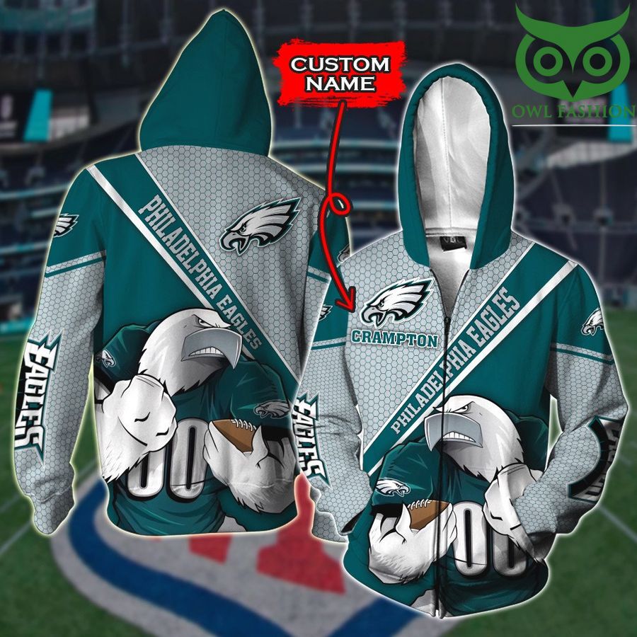 Philadelphia Eagles 3D Shirts Mascot NFL Custom name