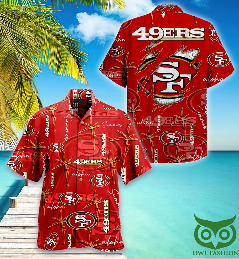 San Francisco 49ers NFL Palm On Elie Hawaiian Shirt