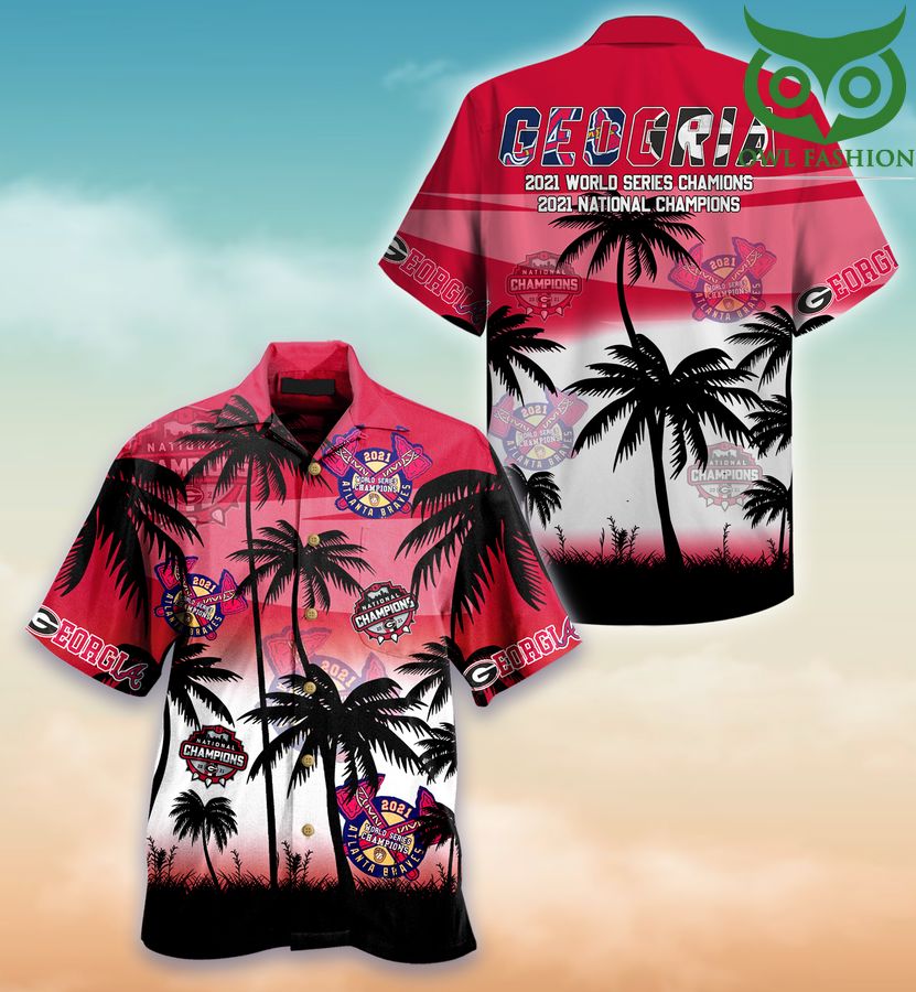 Georgia National champions Palm Hawaiian Shirt 