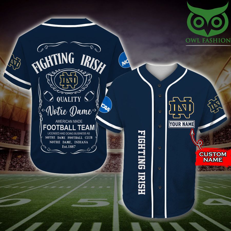Notre Dame Fighting Irish Baseball Jersey Jack Daniel NCAA Custom Name 