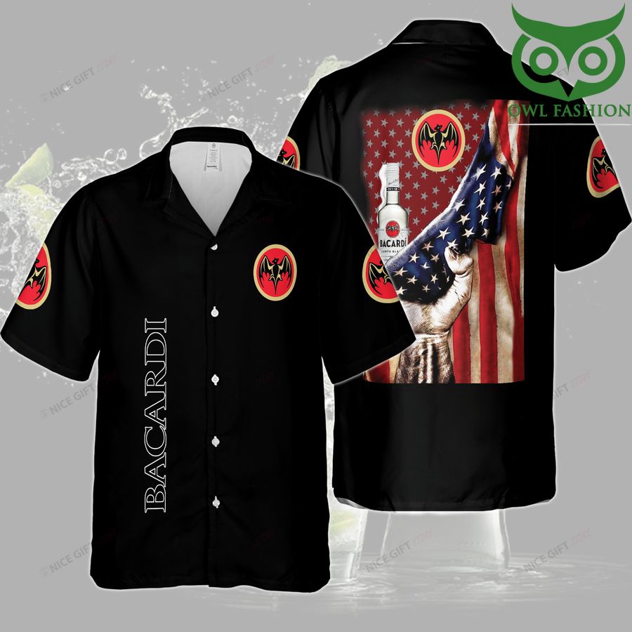Bacardi holding American flag Hawaii 3D Shirt