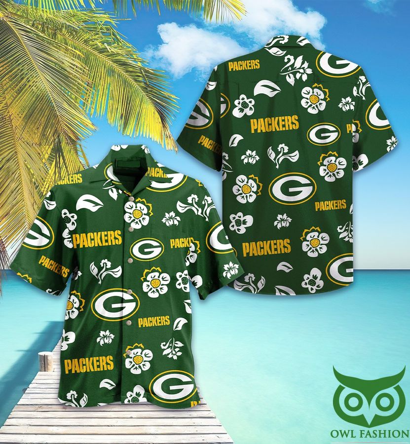 Green Bay Packers Dark Green Logo Hawaiian Shirt