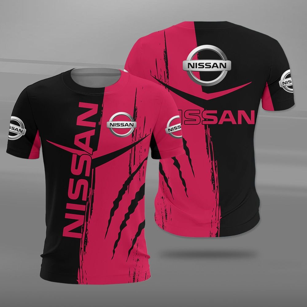 Nissan Logo Black and Pink 3D Shirt