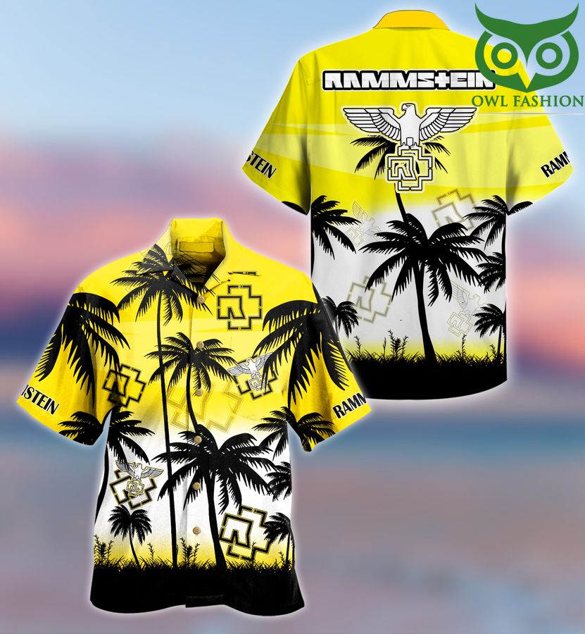 Ramstein Music Palm yellow Hawaiian Shirt