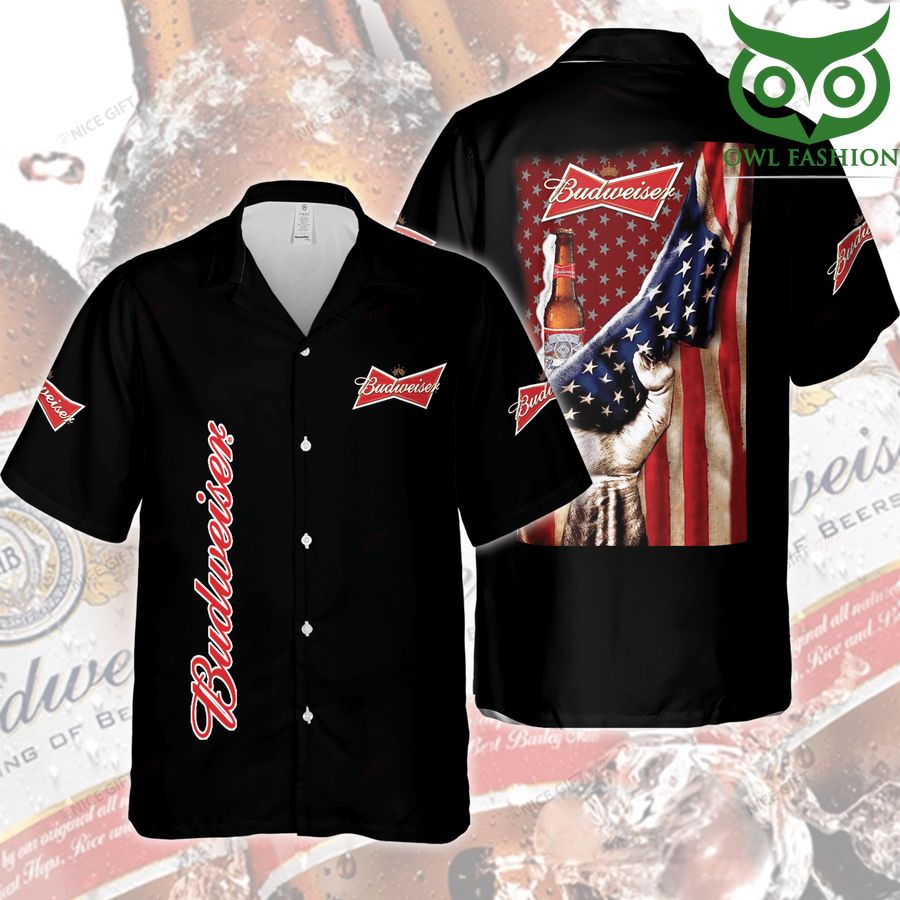 Budweiser holding American flag Hawaii 3D Shirt