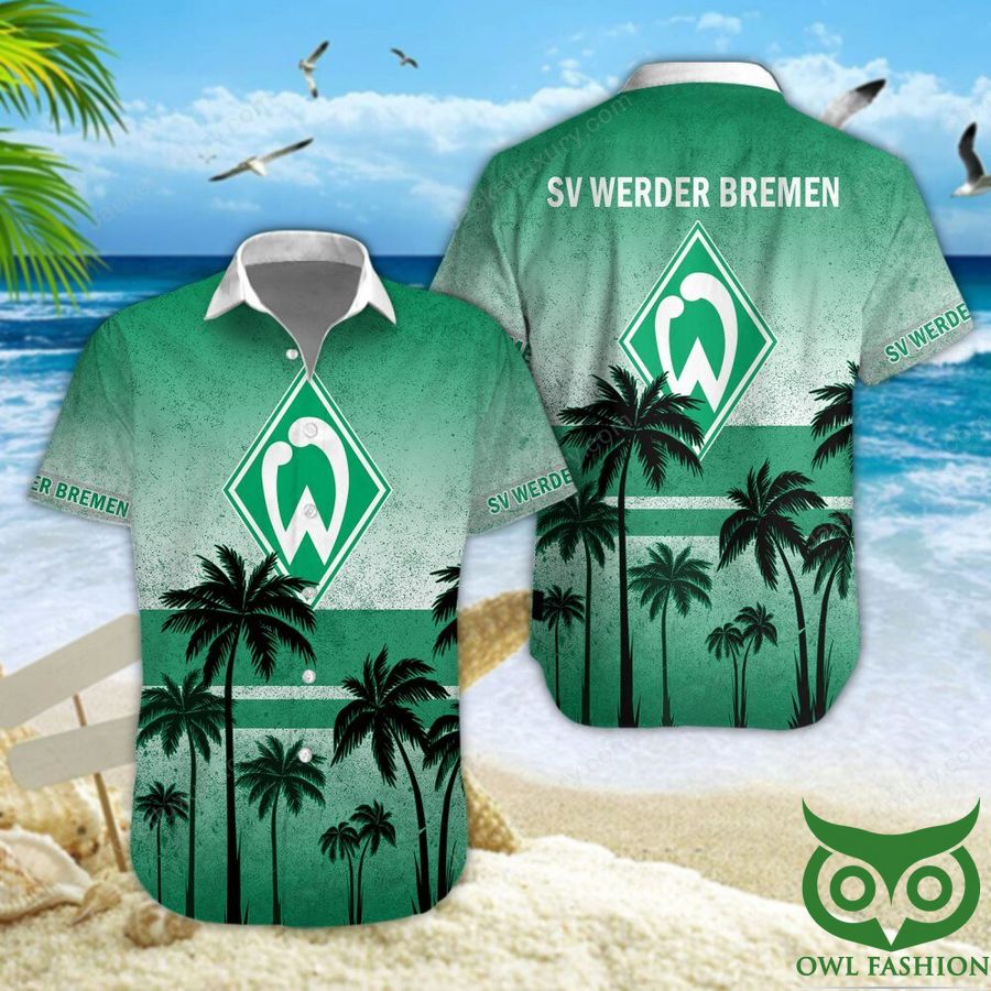 22 Werder Bremen Green Coconut Tree Hawaiian Shirt