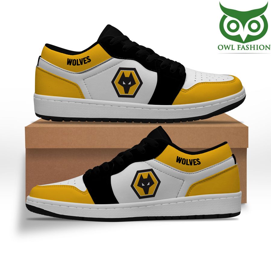 15 Wolverhampton Wanderers FC Black White Jordan Sneakers Shoes