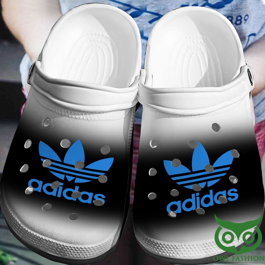 33 Adidas Logo Black and White Gradient Crocs