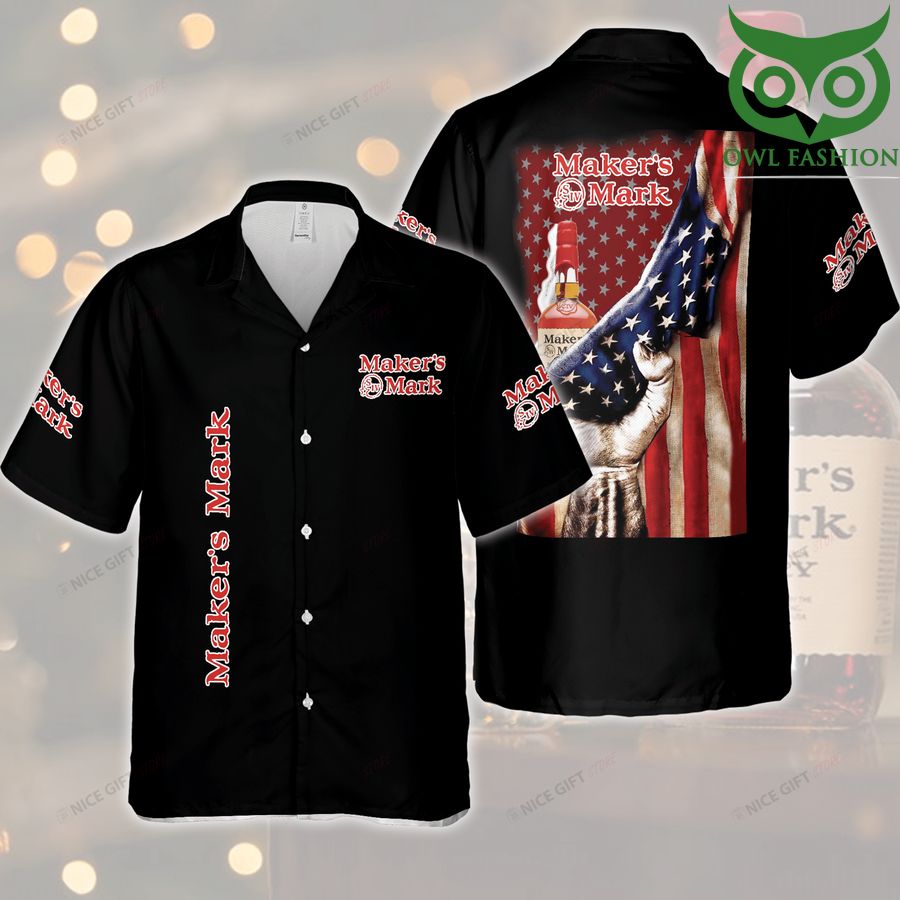 100 Makers Mark holding American flag Hawaii 3D Shirt