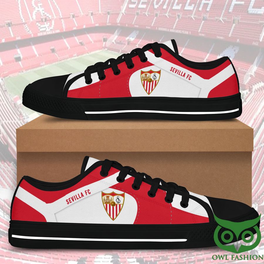 2 Sevilla FC Black White Low Top Shoes For Fans