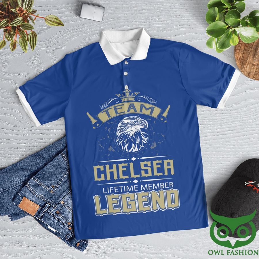 397 Chelsea Lifetime Member Legend Blue Black Polo Shirt