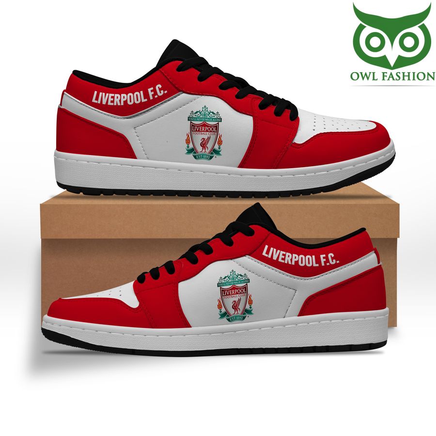 61 Liverpool FC Black White Jordan Sneakers Shoes
