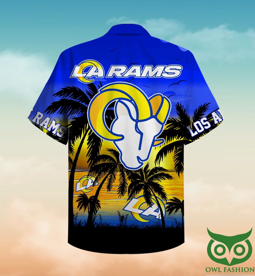 32 Los Angeles Rams NFL Palm Sunset Hawaiian Shirt