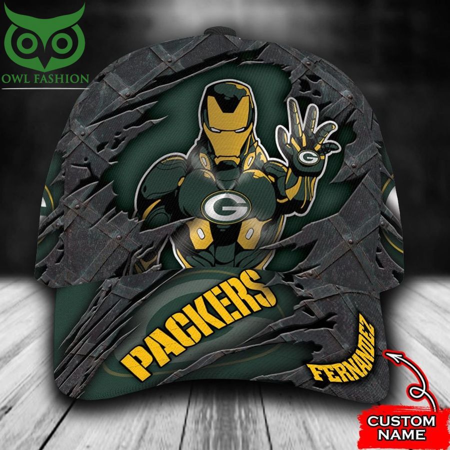 36 Green Bay Packers Classic Cap Iron Man NFL Custom Name