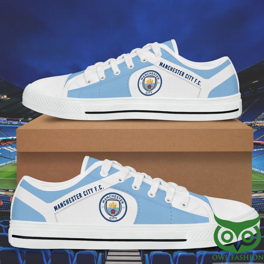 49 Manchester City F.C. Black White Low Top Shoes For Fans
