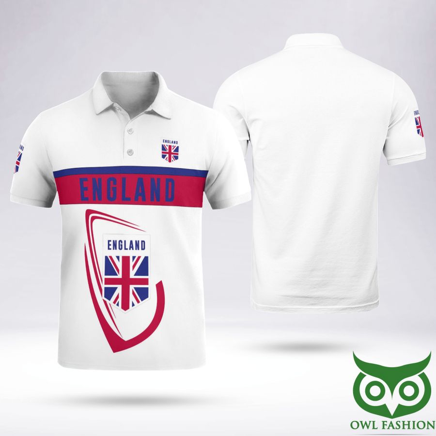 189 England Love Forever Blue Red White Polo Shirt