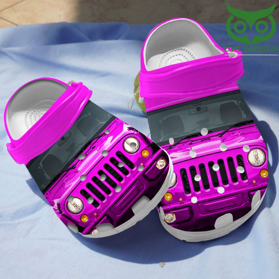 29 Jeep Car purple full printed crocs