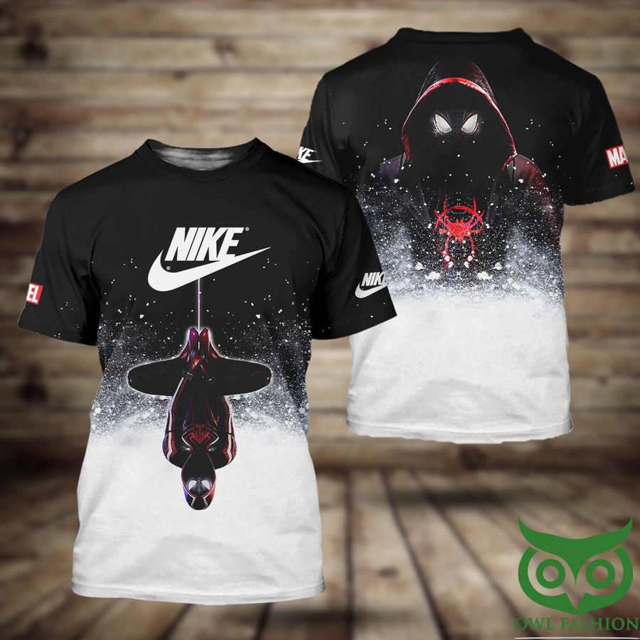 85 Luxury Nike Super Hero Black White 3D T shirt