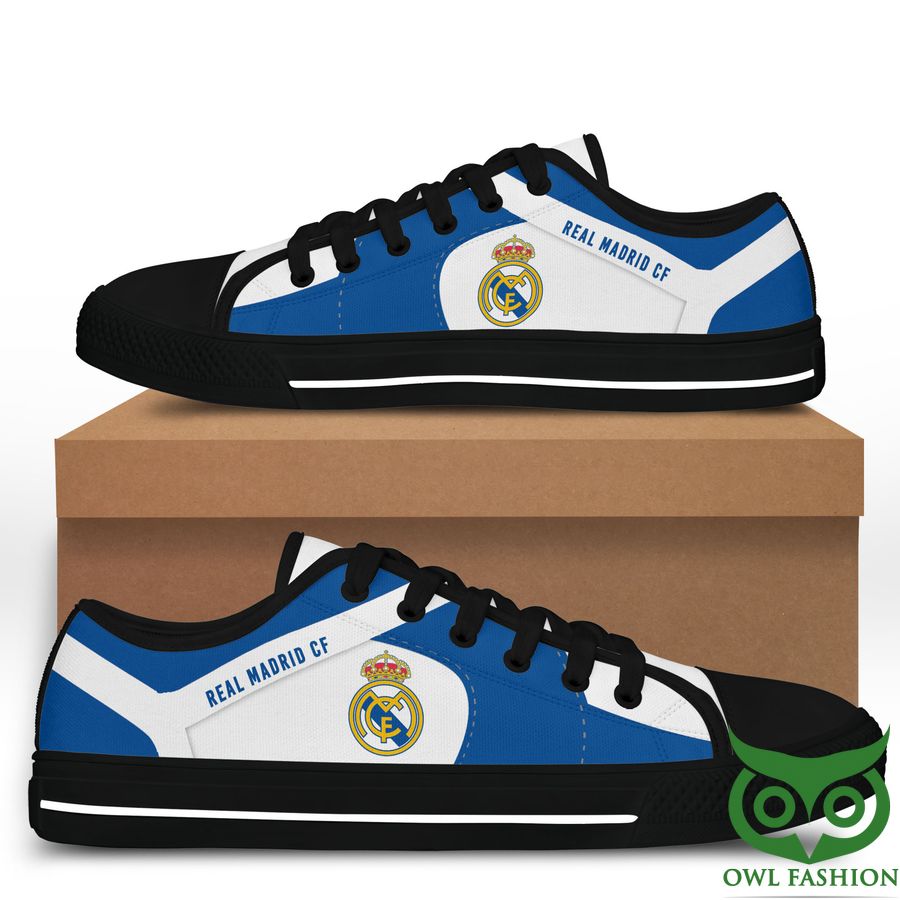 Real Madrid CF Black White Low Top Shoes For Fans