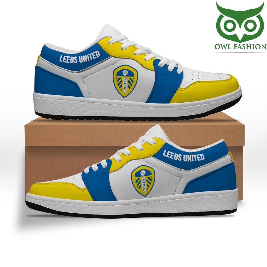 60 Leeds United Black White Jordan Sneakers Shoes