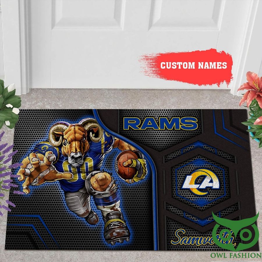 5 Custom Name Los Angeles Rams NFL 3D Doormat