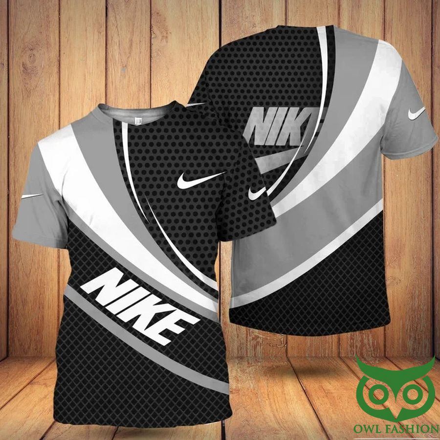 62 Luxury Nike Black Dots Gray 3D T shirt