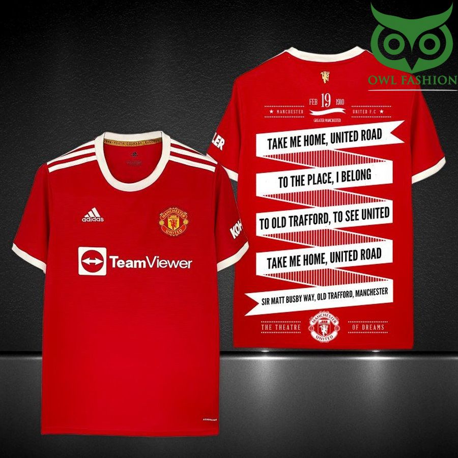 156 Manchester United Team Viewer Adidas Take me home 3D T Shirt