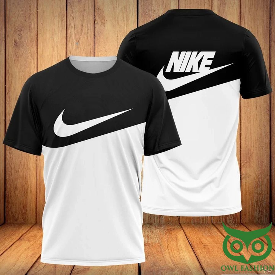 44 Luxury Nike Black and Gray 3D T shirt