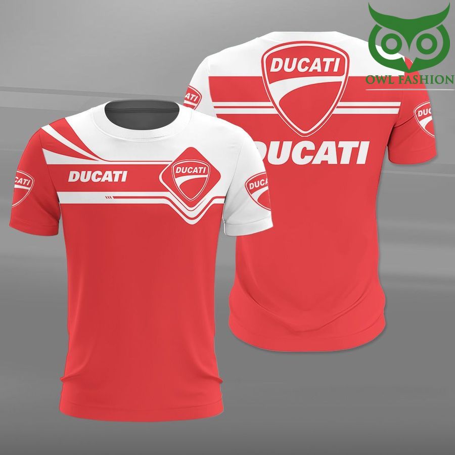 142 Ducati signature colors logo luxury 3D Shirt full printed