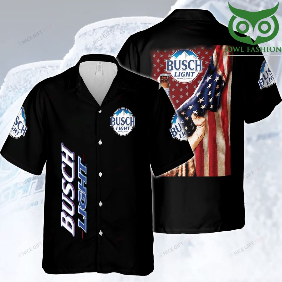 90 Busch Light American beer flag Hawaii 3D Shirt