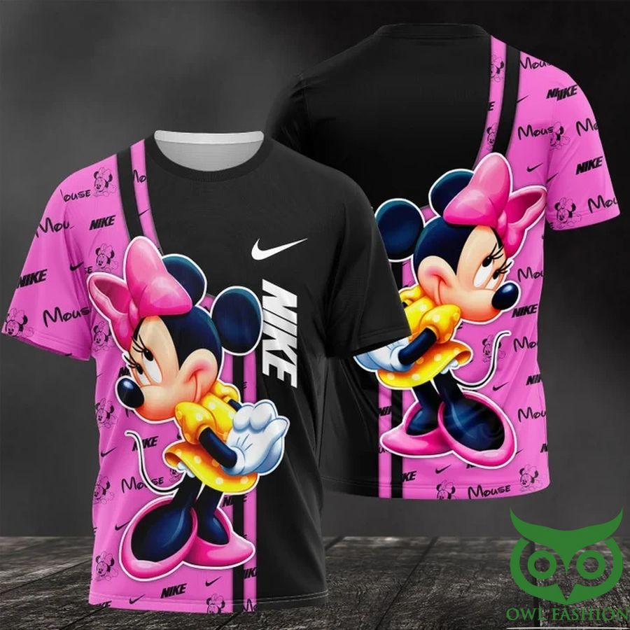 96 Luxury Nike Bright Pink Minnie Mouse 3D T shirt