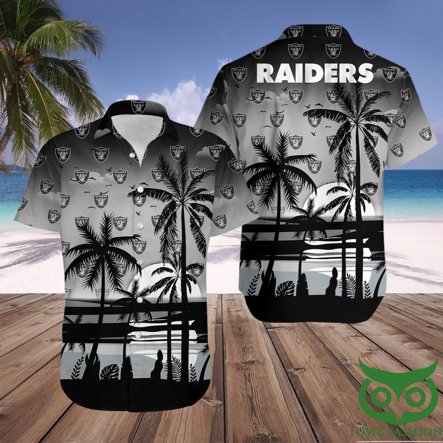 25 Las Vegas Raiders Black Hawaiian Shirt
