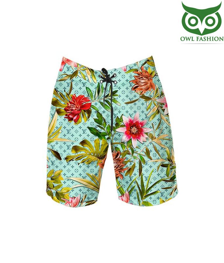 Louis Vuitton Painting Flip Flops And Combo Hawaiian Shirt Shorts