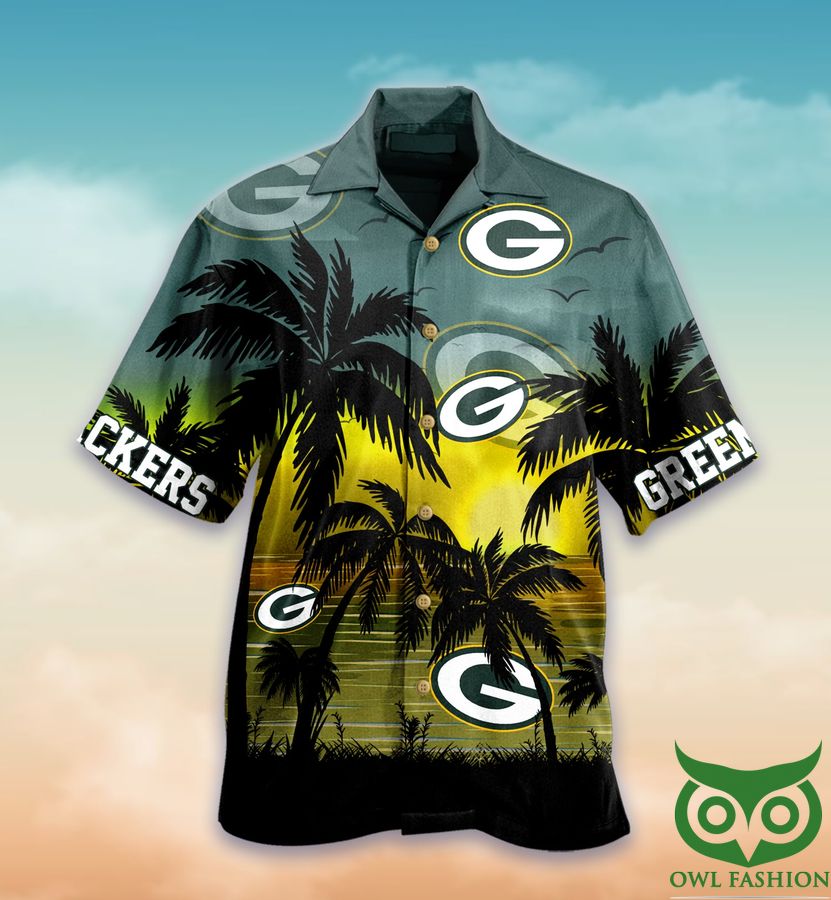 26 Green Bay Packers NFL Palm Sunset Hawaiian Shirt