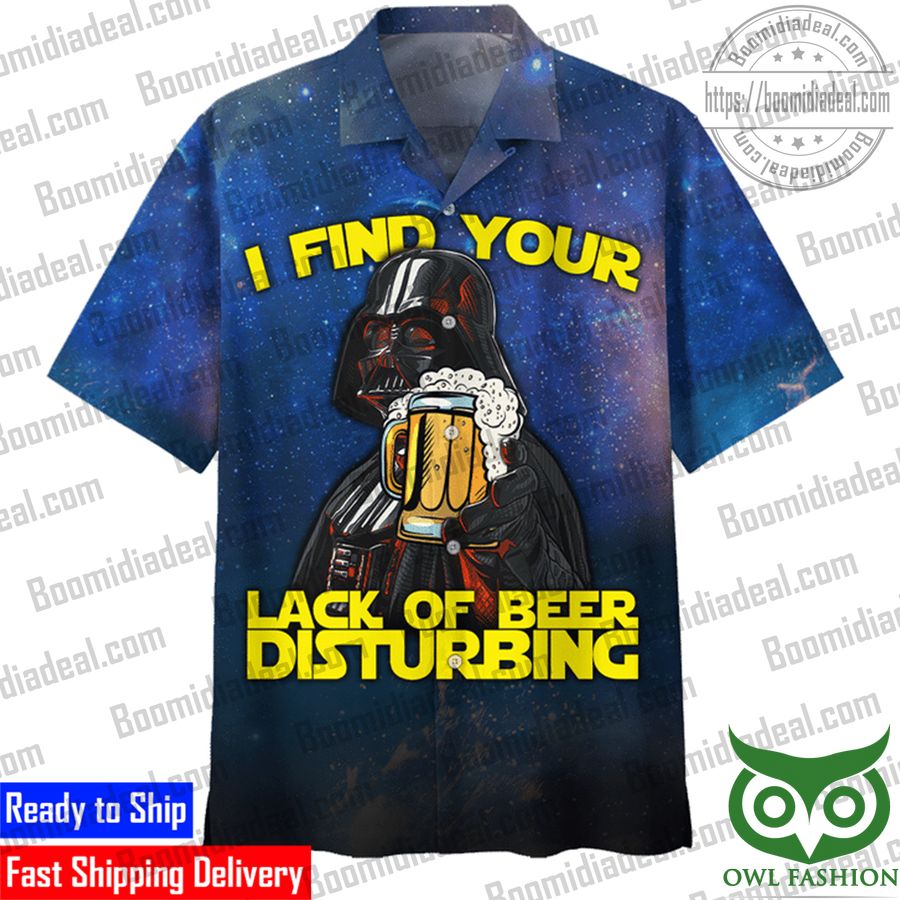 18 Star Wars Darth Vader With Beer Hawaiian Shirt