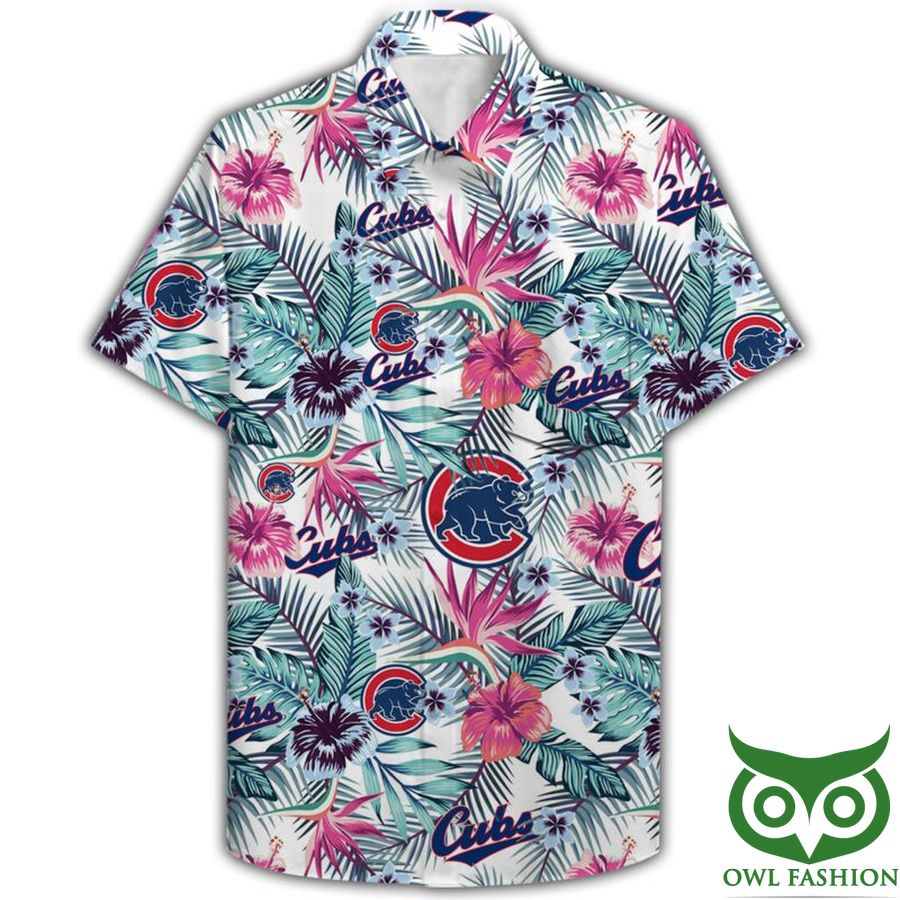 208 Chicago Cubs Leaf Flip Flops And Combo Hawaiian Shirt Shorts