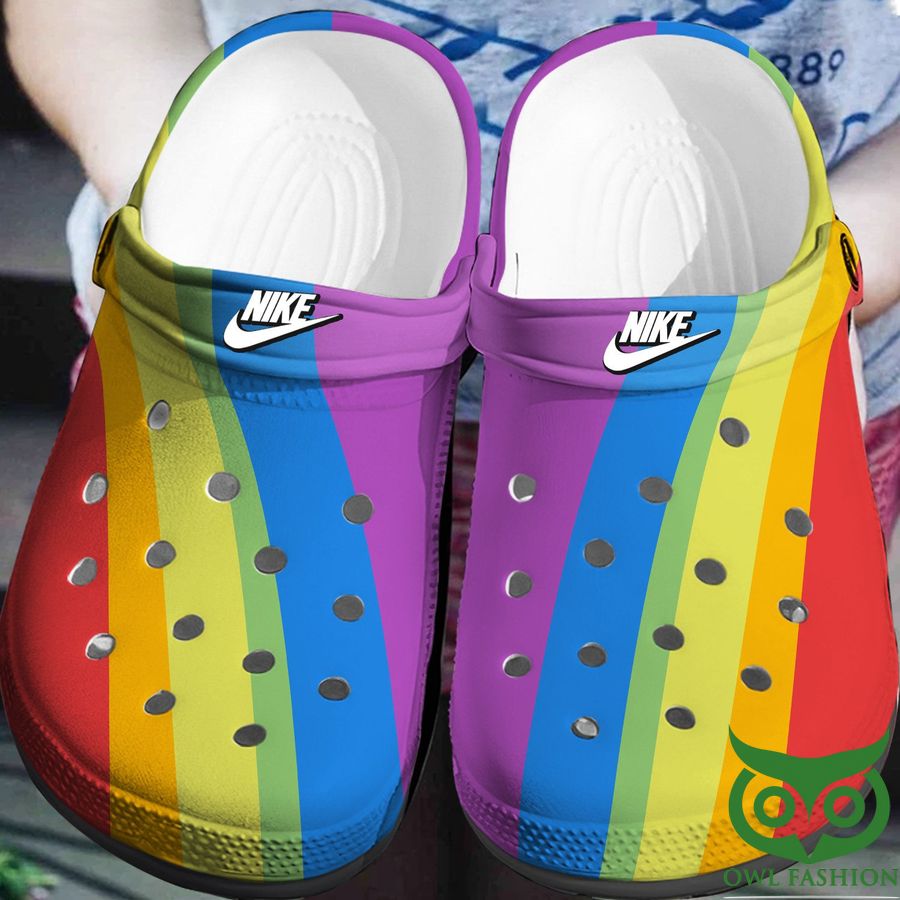 22 Nike US Rainbow Color Pattern Crocs
