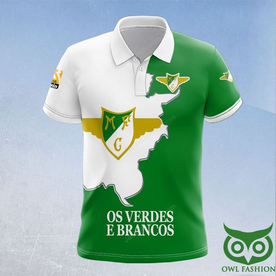 54 Moreirense Futebol Clube White and Green 3D Polo Jersey