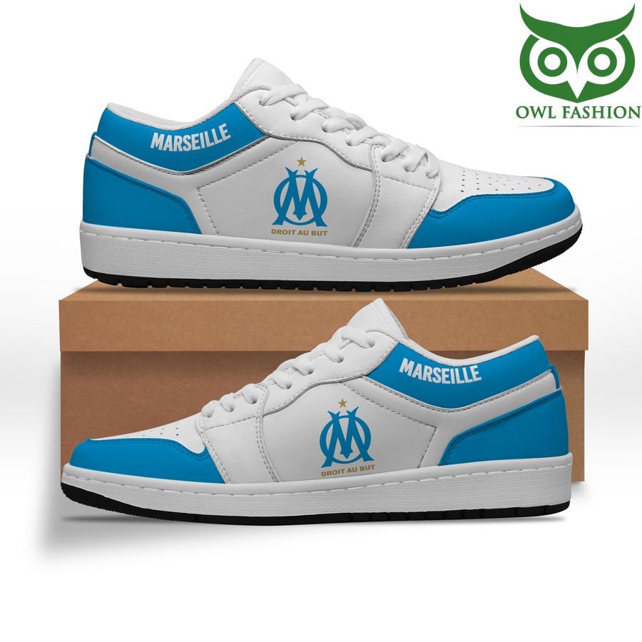 48 Olympique de Marseille Black White Jordan Sneakers Shoes